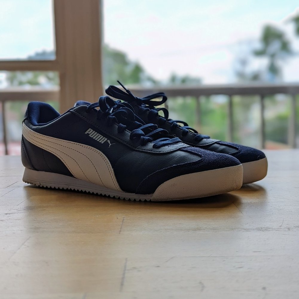 Puma Turino - Navy Blue/White - Size 9